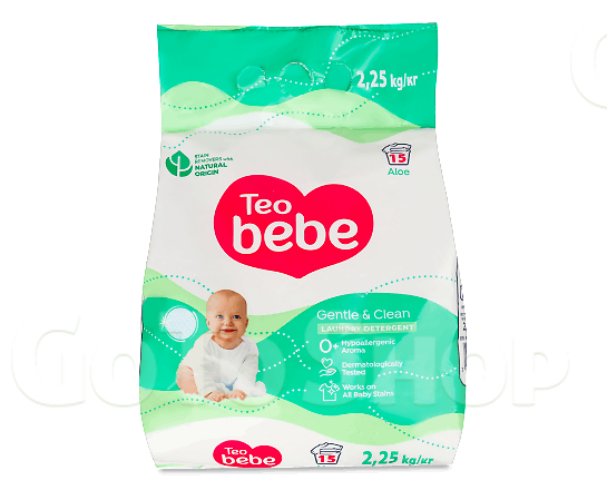 Порошок пральний Teo bebe Gentle&amp;Clean Aloe, 2,25кг