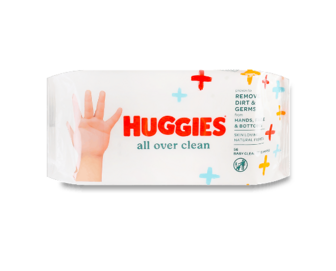 Серветки вологі Huggies Over Clean дитячі, 56шт