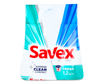 Порошок пральний Savex 2in1 Fresh для автоматичного та ручного прання, 1,2кг