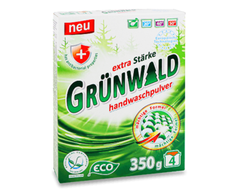 Порошок пральний Grunwald Eco «Гірська свіжість» для ручного прання, 350г
