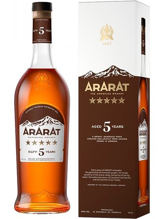 Бренді Арарат / ArArAt, 5 років, 40%, 0.7л