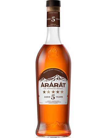 Бренді Арарат / Ararat, 5 років, 40%, 0.5л