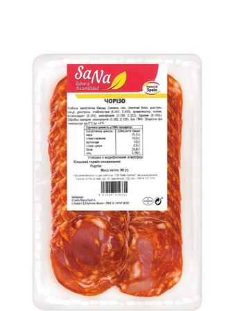 Ковбаса Чорізо / Chorizo, Sana, нарізка 90г