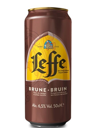 Пиво Брюне, Леффе / Brune, Leffe, ж/б, 6.5%, 0.5л