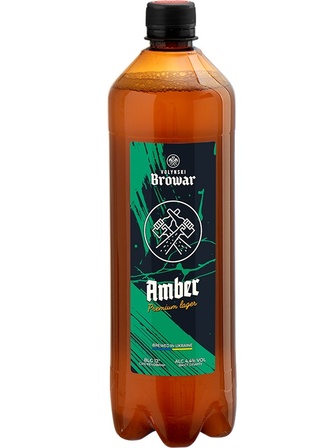 Пиво Амбер, Волинський Бровар / Amber, Volynski Browar, 4.4%, 1л