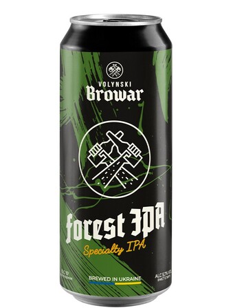 Пиво Форест Іпа, Волинський Бровар / Forest Ipa, Volynski Browar, ж/б, 5.7%, 0.5л