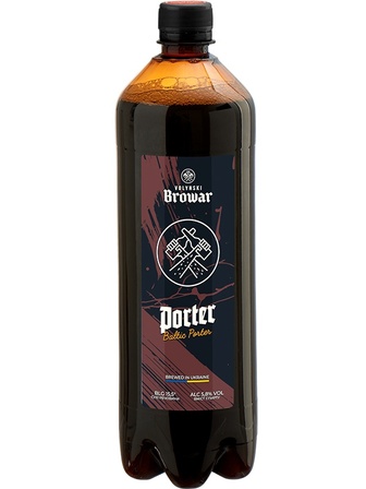 Пиво Портер, Волинський Бровар / Porter, Volynski Browar, 5.8%, 1л
