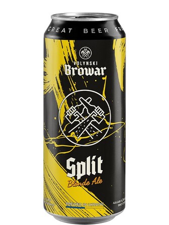 Пиво Спліт, Волинський Бровар / Split, Volynski Browar, ж/б, 4%, 0.5л