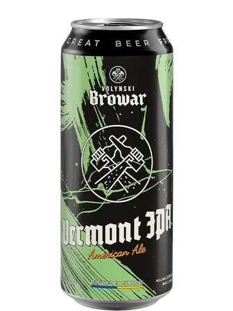 Пиво Вермонт ІПА, Волинський Бровар / Vermont IPA, Volynski Browar, ж/б, 5.9%, 0.5л