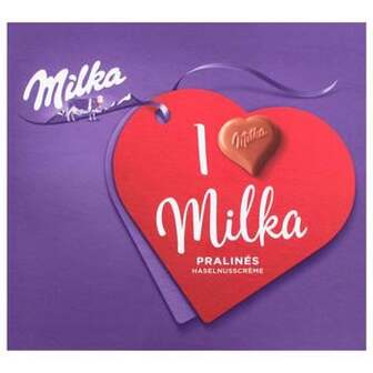 Цукерки Milka шоколадні з горіховою начинкою 110г