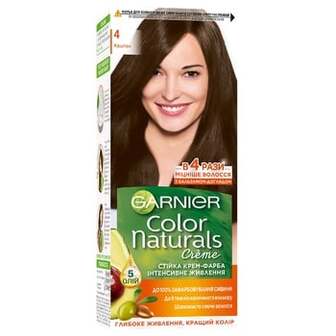 Фарба для волосся Garnier Color Naturals Creme з 3-ма оліями №4 Каштан