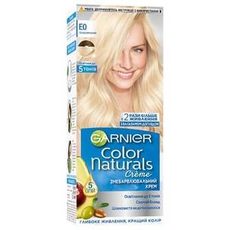 Знебарвлювальний крем для волосся Garnier Color Naturals з 3-ма оліями Е0 Суперблонд