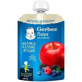 Пюре Gerber Яблуко лісові ягоди 150г