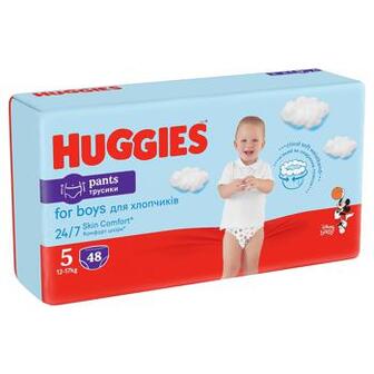 Підгузки-трусики Huggies Mega 5 для хлопчиків 12-17кг 48шт