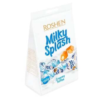 Ірис Roshen Milky Splash з молочною начинкою 150г