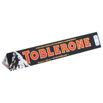 Шоколад чорний Toblerone з медом та мигдальною нугою 100г