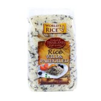 Рис пропарений "World's rice" дикий і парбоілд 500 г