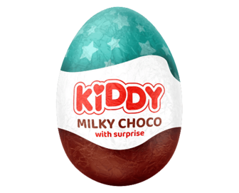 Яйце шоколадне Kiddy з молочного шоколаду з сюрпризом, 60г