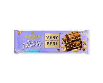 Шоколад молочний Millennium Very Peri з начинкою, печивом та арахісом, 270г