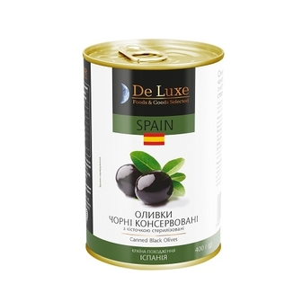 Оливки чорні 400г De Luxe Foods&Goods Selected 