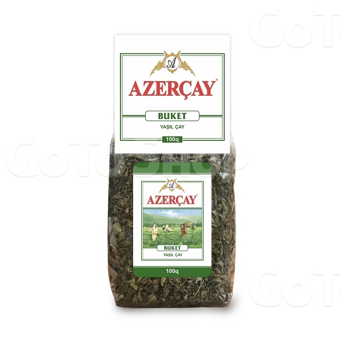 Чай 100г Azercay Buket  зелений листовий 