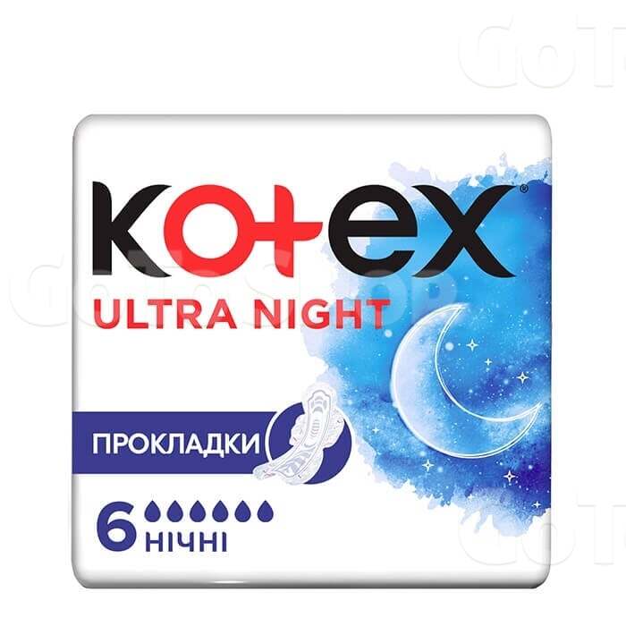 Прокладки 6 шт Kotex Ultra Night 