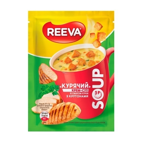 Крем-суп 17 г Reeva курячий з крутонами м/уп 