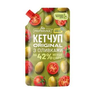 Кетчуп 250 г Приправка Original з оливками д/пак 