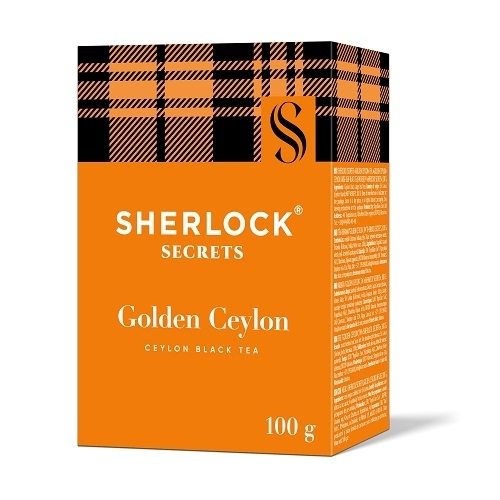 Чай 100 г SHERLOCK Sekrets Golden ceylon чорний цейлонський к/уп 