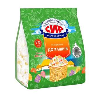 Сир кисломолочний 350 г Білоцерківський 9% п/ет 
