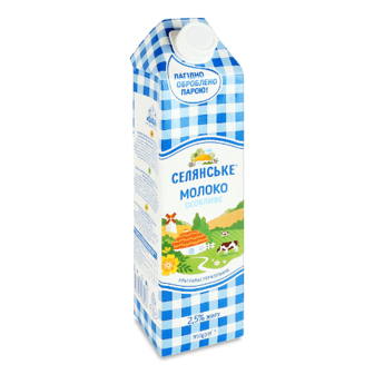 Молоко ультрапастеризоване «Селянське» особливе 2,5%, 950г
