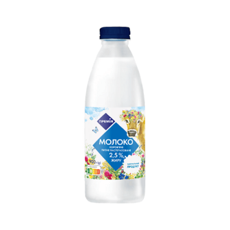 Молоко питне пастеризоване «Премія»® 2,5%, 900г