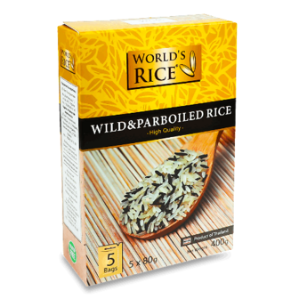 Рис World's rice дикий + парбоілд, 5*80г