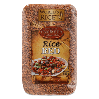 Рис World's rice червоний, 500г