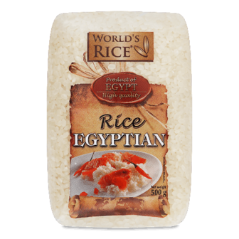 Рис World's rice «Єгипетський» в пакетах, 500г