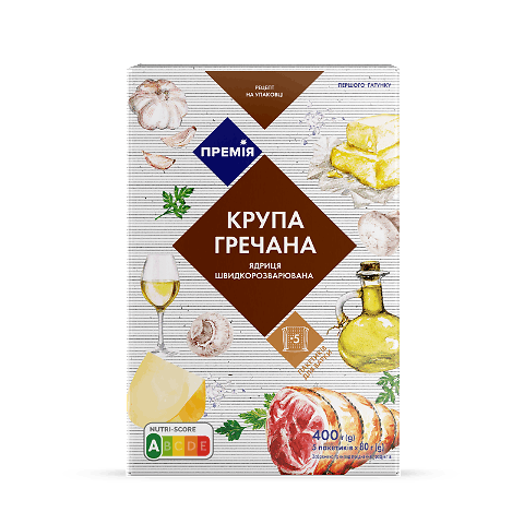 Крупа гречана «Премія»®, 5*80г/уп