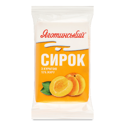 Сирок Яготинський з курагою 10% еколін, 90г