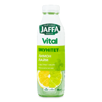 Напій соковий Jaffa Vital Immunity лимон-лайм, 0,5л
