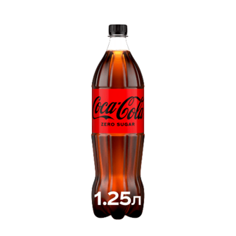 Напій Coca-Cola Zero безалкогольний сильногазований, 1,25л