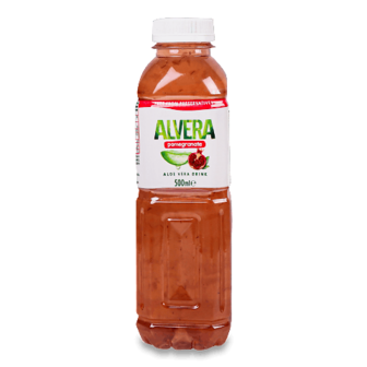 Напій Alvera гранат зі шматочками алоє 6%, 0,5л