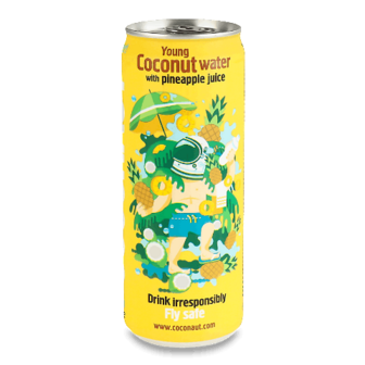 Напій Coconaut кокосовий з соком ананасу негазований з/б, 0,32л