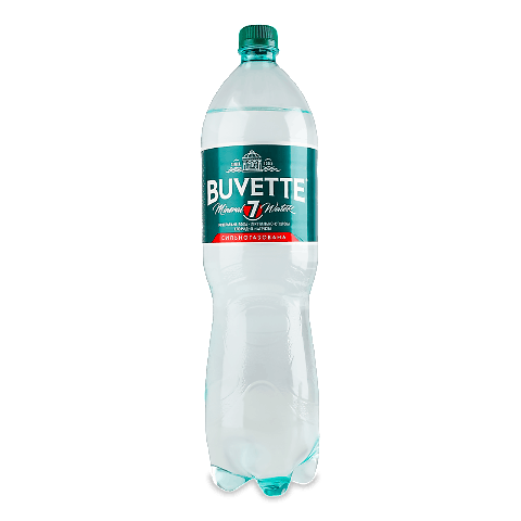 Вода мінеральна Buvette №7 лікувально-столова сильногазована, 1,5л