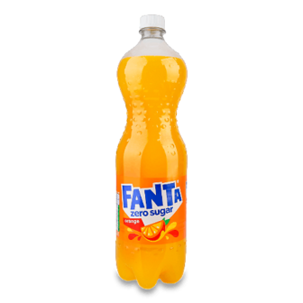 Напій соковмісний Fanta Orange Zero Sugar сильногазований, 1,25л