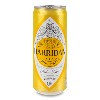 Напій Harridan TonicWater IndianTonic сильногазований безалкогольний з/б, 330мл