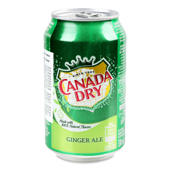 Напій Canada Dry Ginger Ale з/б, 0,33л