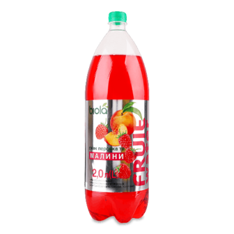 Напій Biola Fruit Water смак персика та малини, 2л