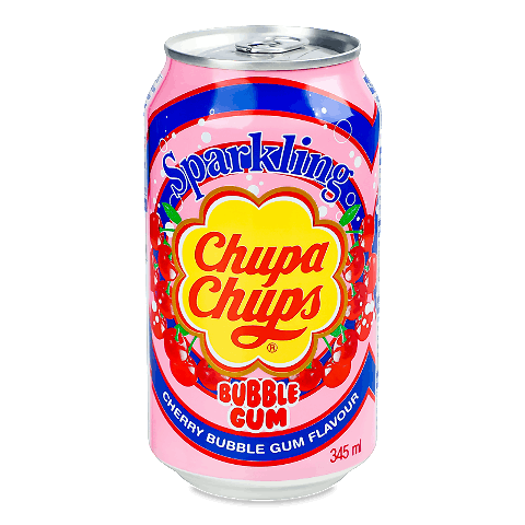 Напій Chupa Chups cherry bubble gum з/б, 0,345л