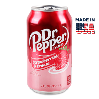 Напій Dr.Pepper Strawberries&Cream газований з/б, 0,355л