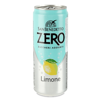 Напій San Benedetto Zero Limone газований безалкогольний з/б, 0,33л