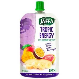 Смузі Jaffa Tropic Energy з перетертих манго, бананів, гуави з маракуйєю 120г